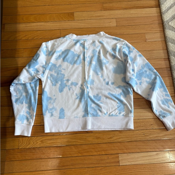 ZYIA White and Blue 100% Cotton Sweatshirt, VGUC, Size Medium - Picture 2 of 10